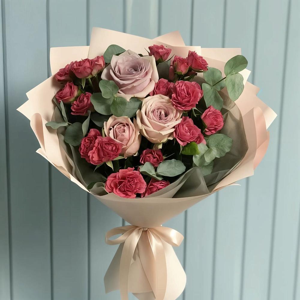 Букет цветов из: Гвоздики и Розы в Свирске