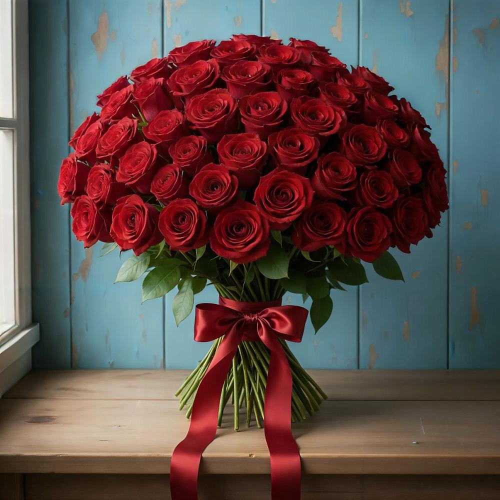 Букет Красные розы Блэк Меджик в Свирске