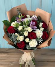 Букет цветов из:  Розы и Альстромерии #REPLACE_PRED# Свирске