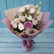 Букет цветов из:  Розы и Лизиантусы в Свирске