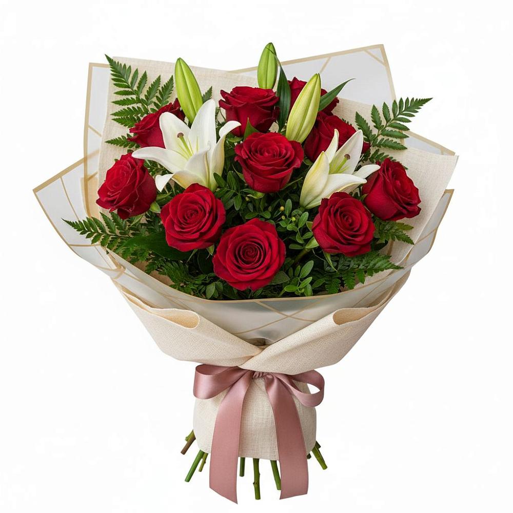 Букет цветов из: Лилии и Розы в Свирске