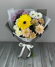 Букет цветов из:  Розы, Герберы и Хризантемы в Свирске