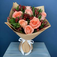 Букет цветов из:  Розы и Альстромерии в Свирске