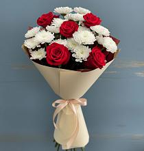 Букет цветов из:  Розы и Хризантемы в Свирске