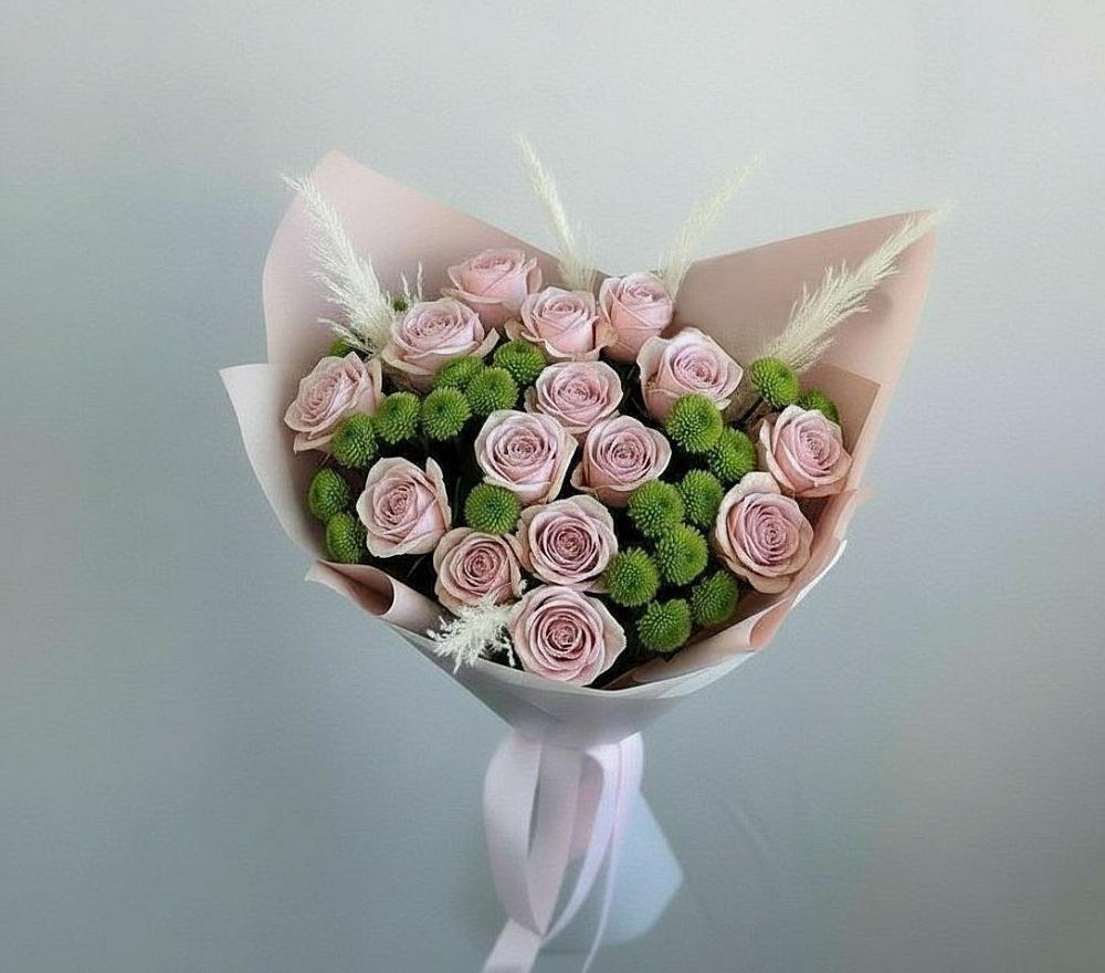 Букет цветов из: Розы и Хризантемы в Свирске
