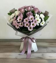 Букет цветов из:  Хризантемы и Розы в Свирске