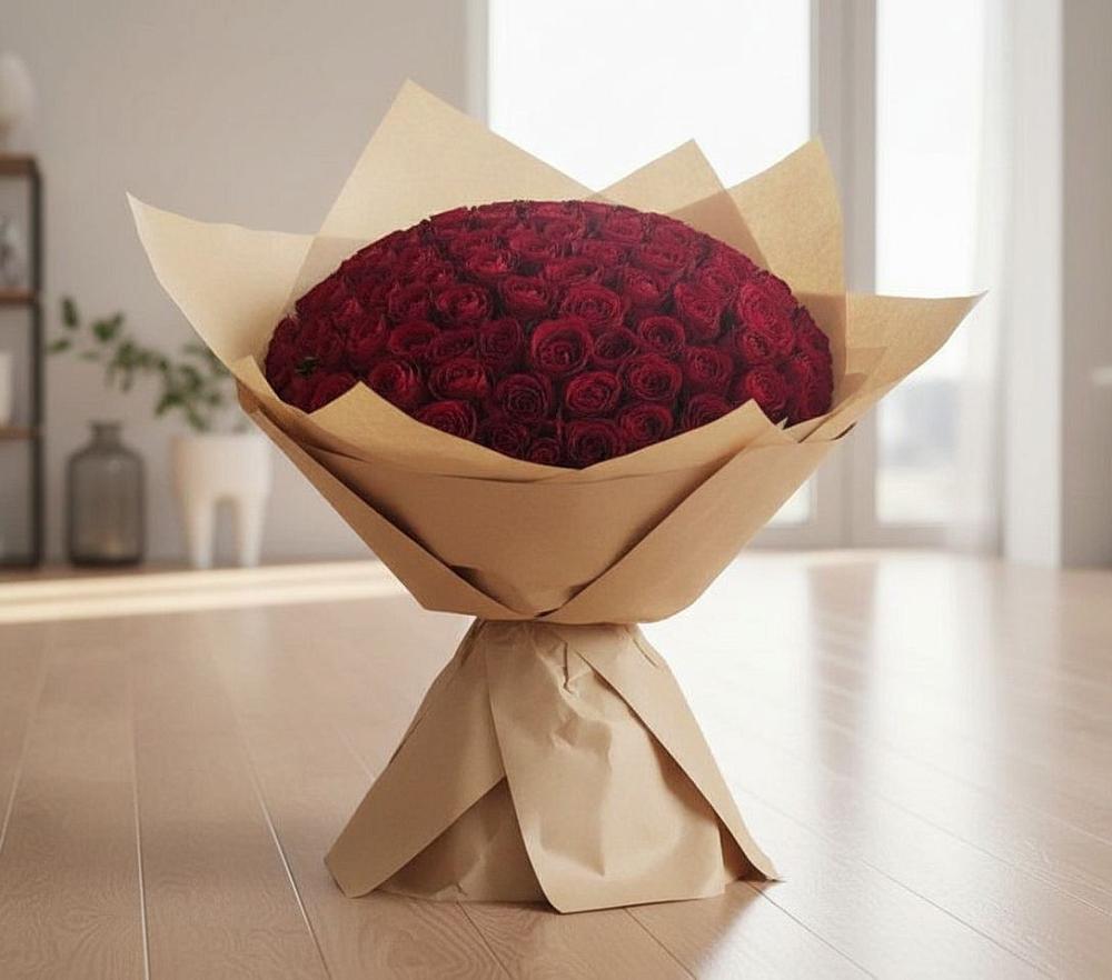 Букет 101 Красная роза в Свирске